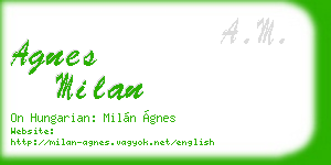 agnes milan business card