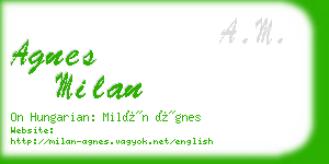 agnes milan business card